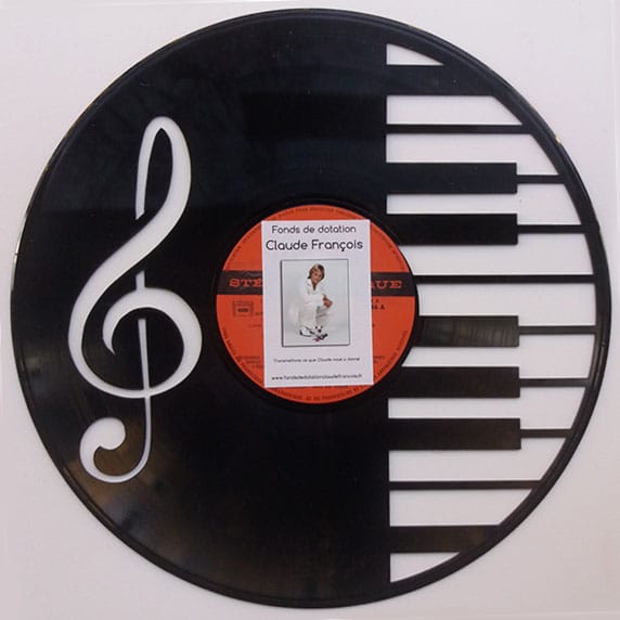 Disque vinyle pour décoration murale