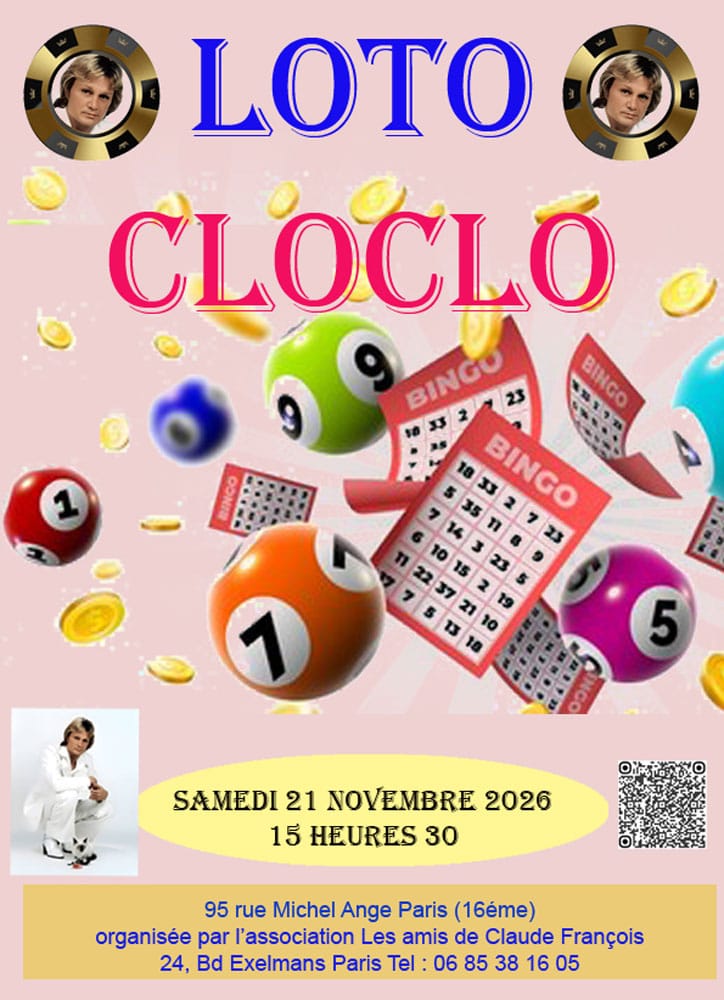 Loto Cloclo – Samedi 21 novembre 2026 Loto Cloclo - Samedi 21 novembre 2026